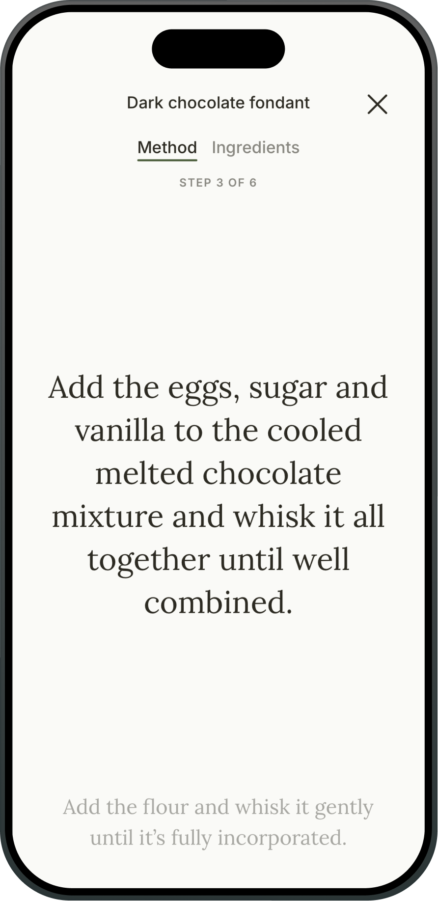 Step-by-step cook mode